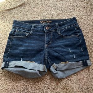 blue jean shorts